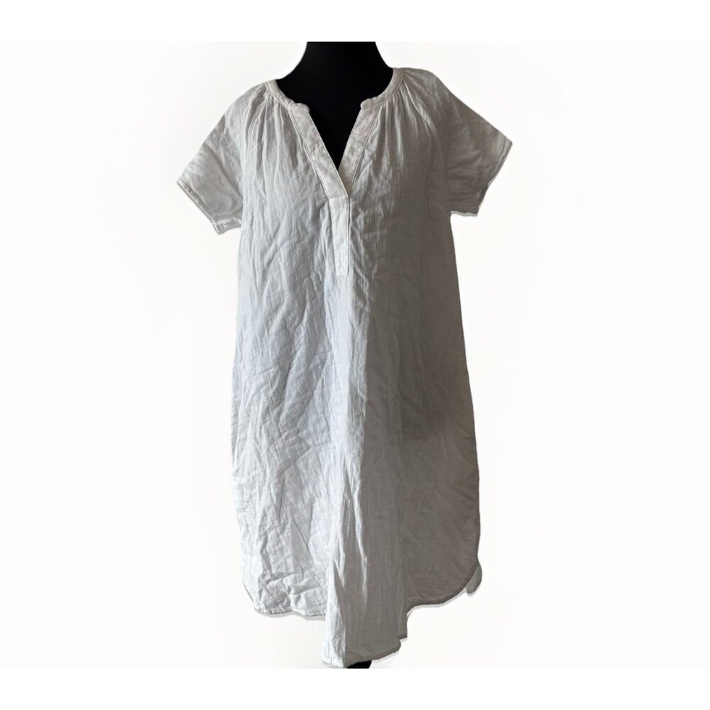 Universal Thread White Dress Womens XS Gauze‎ Cotton Pockets Resort Coastal NWT